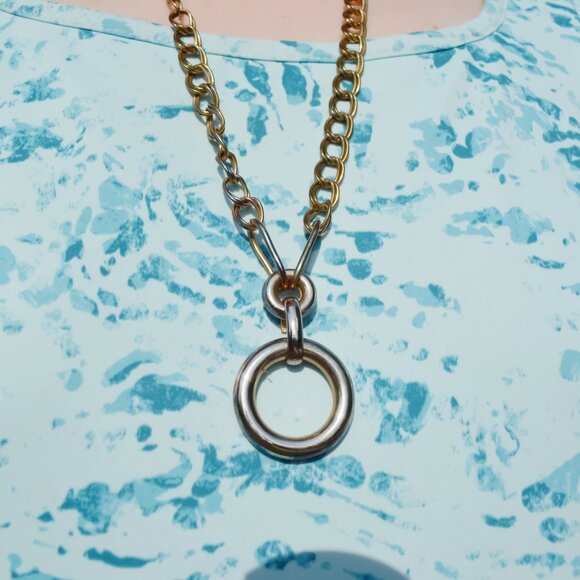 Bronze Handmade Contemporary Loop Necklace - Picture 4 of 5